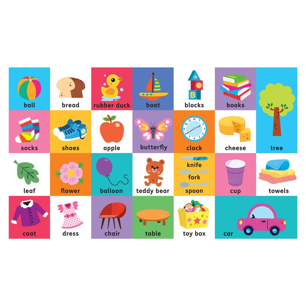 Hinkler - Floor Puzzle & Book Set - First Words - 28 Pcs