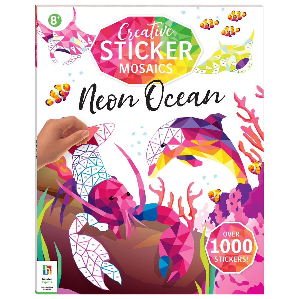 Hinkler - Creative Sticker Mosaics - Neon Ocean - 1000 Plus Stickers