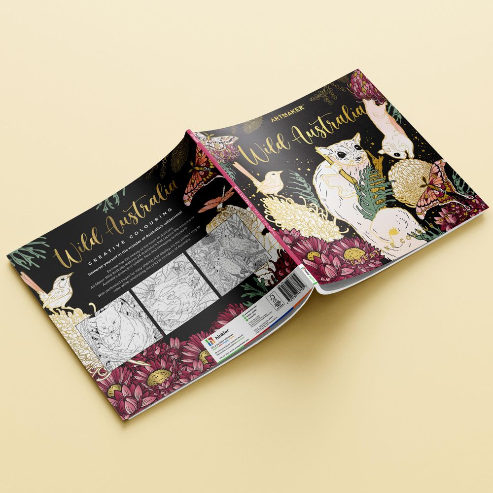 Hinkler - Art Maker Creative Colouring Wild Australia - 24 Pages