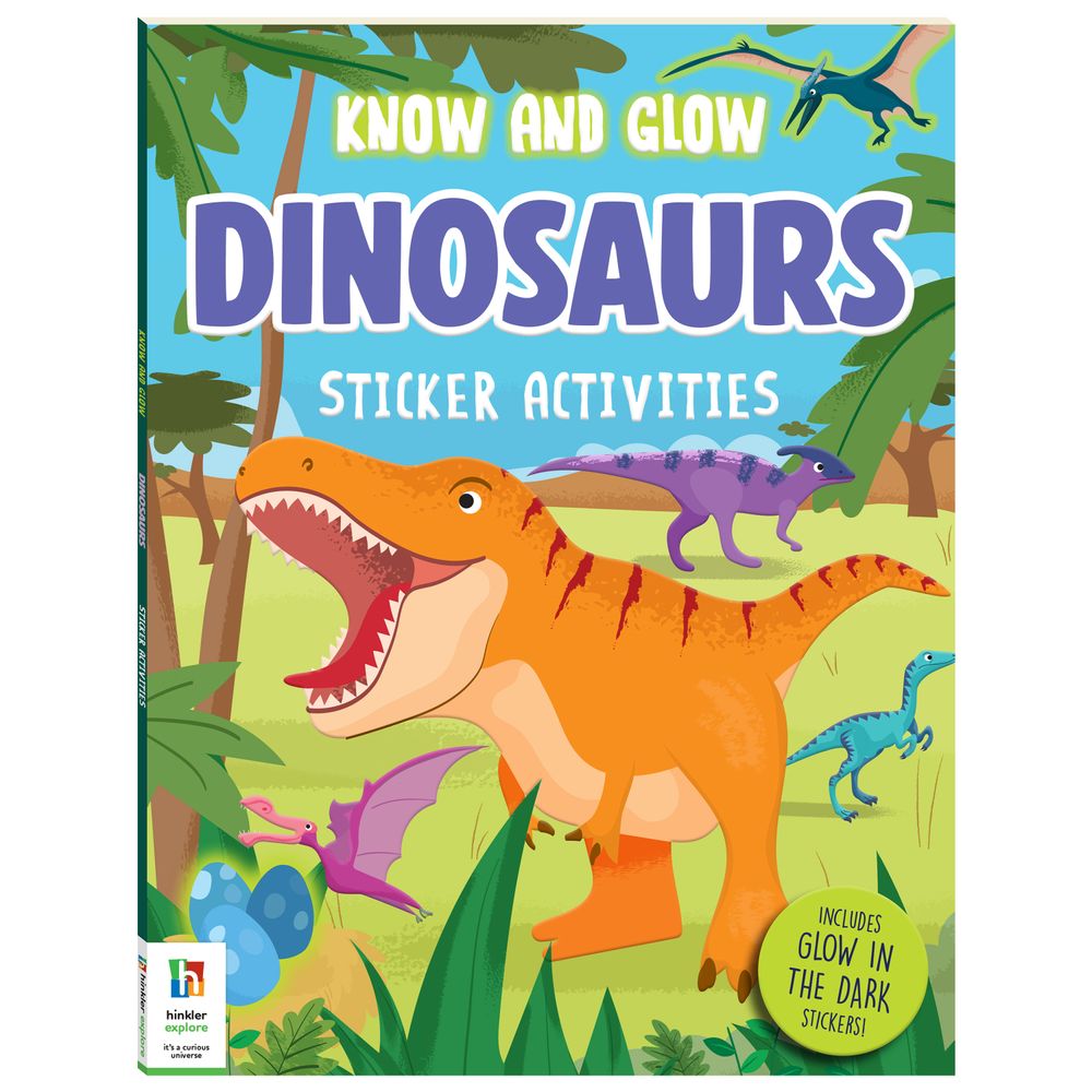 Hinkler - Know & Glow Sticker Activities - Dinosaurs
