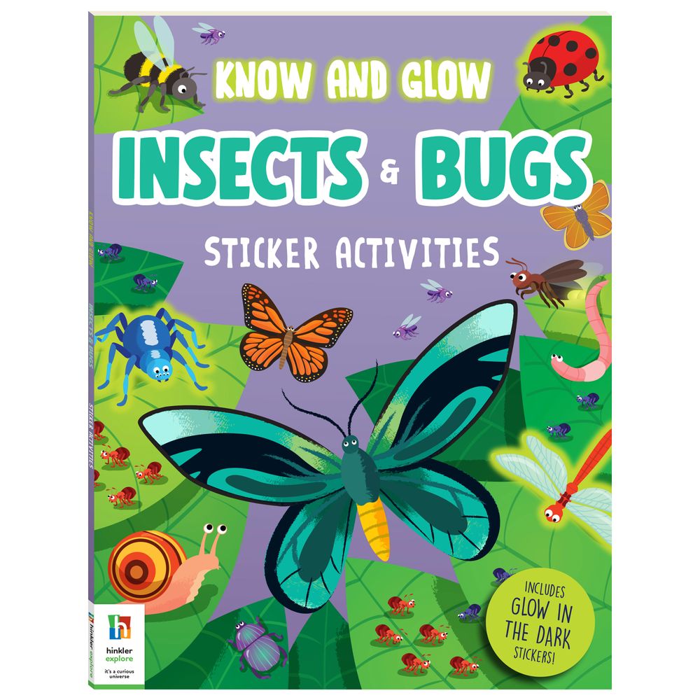 Hinkler - Know & Glow Sticker Activities - Insects & Bugs