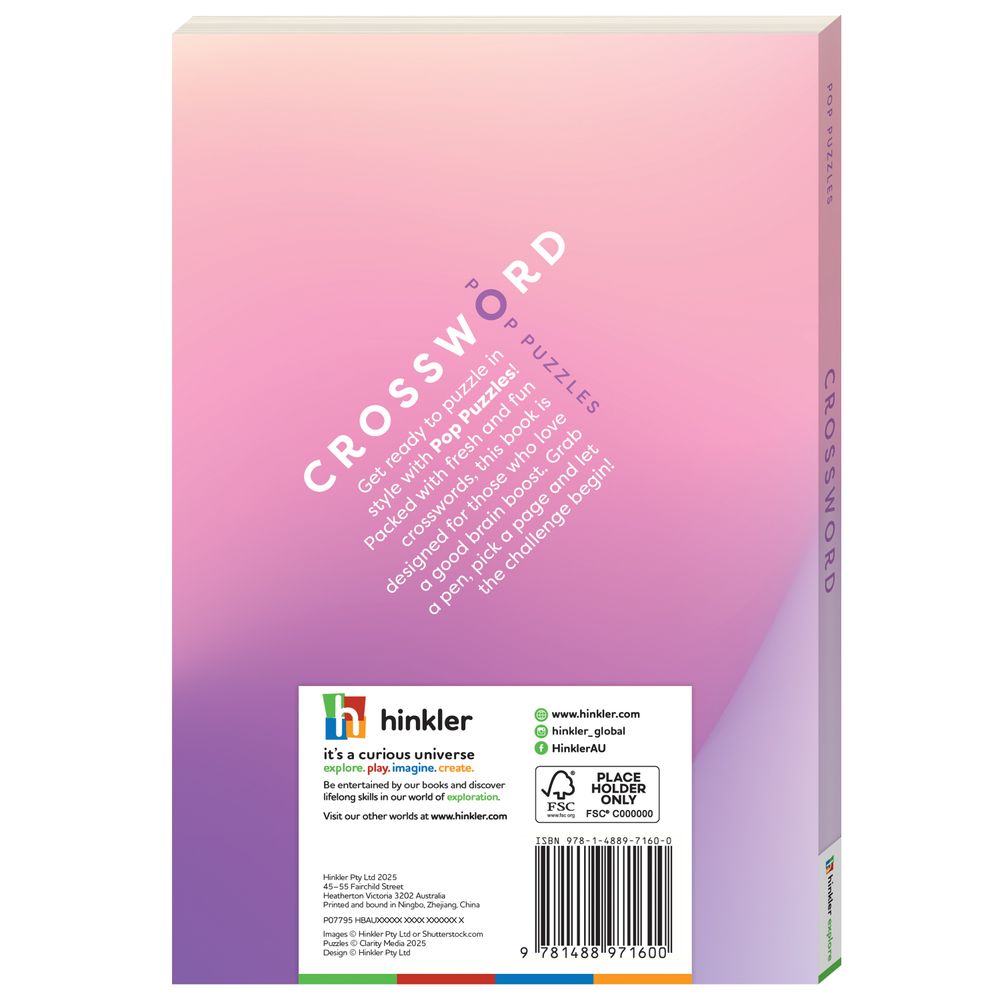 Hinkler - Pop Puzzles Crossword - 160 Puzzle
