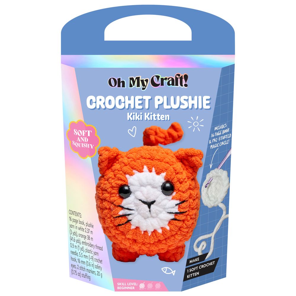 Hinkler - Oh My Craft! Crochet Plushie Craft Kit - Kiki Kitten