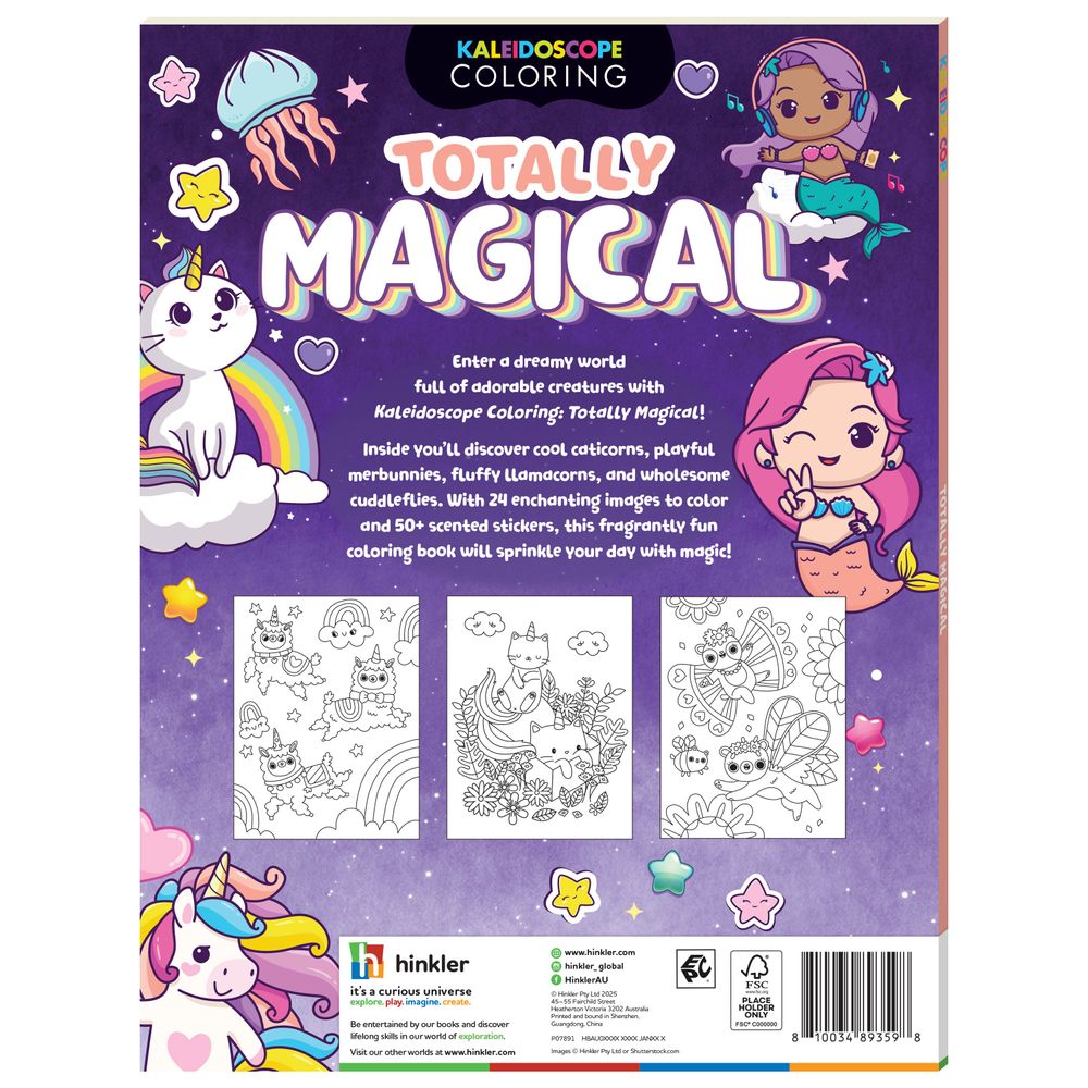 Hinkler - Kaleidoscope Coloring Scented Stickers - Totally Magical