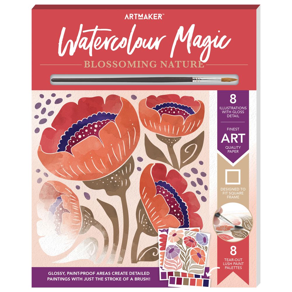 Hinkler - Art Maker Watercolour Magic Coloring Kit - Blossoming Nature