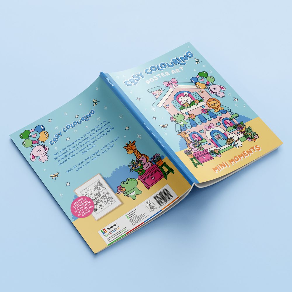 Hinkler - Cosy Colouring Poster Art - Mini Moments - 20 Pages