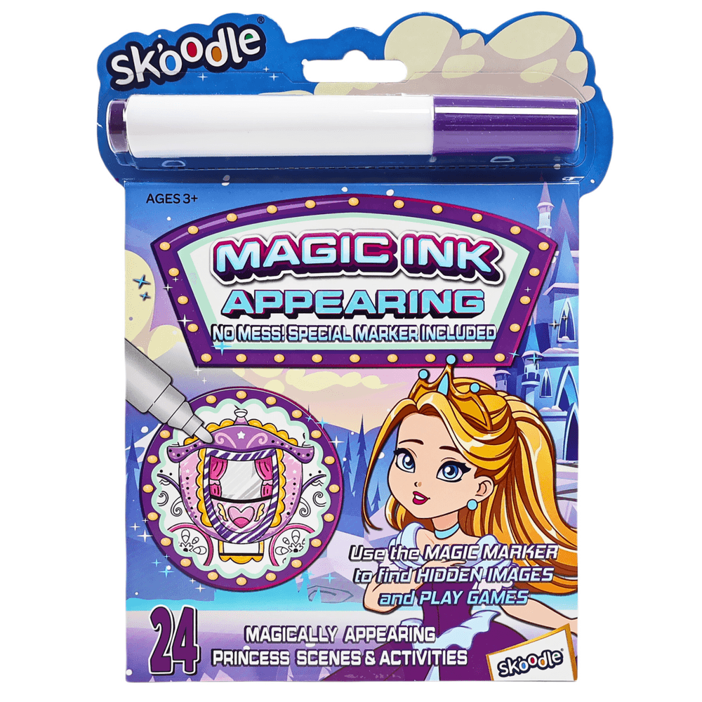 Skoodle Princess Magic Ink Book With Marker - Multicolor