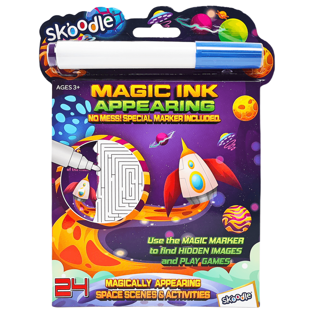 Skoodle No-Mess Magic Ink Book With Marker - Multicolor
