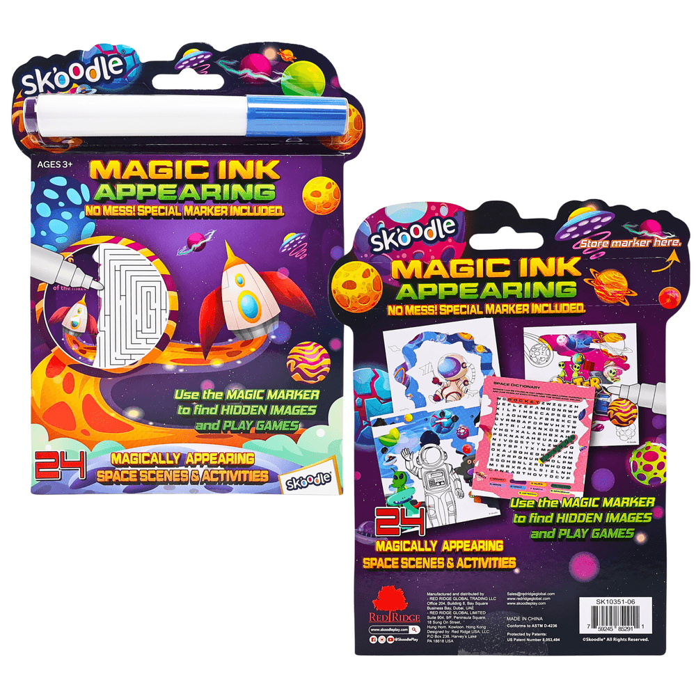 Skoodle No-Mess Magic Ink Book With Marker - Multicolor