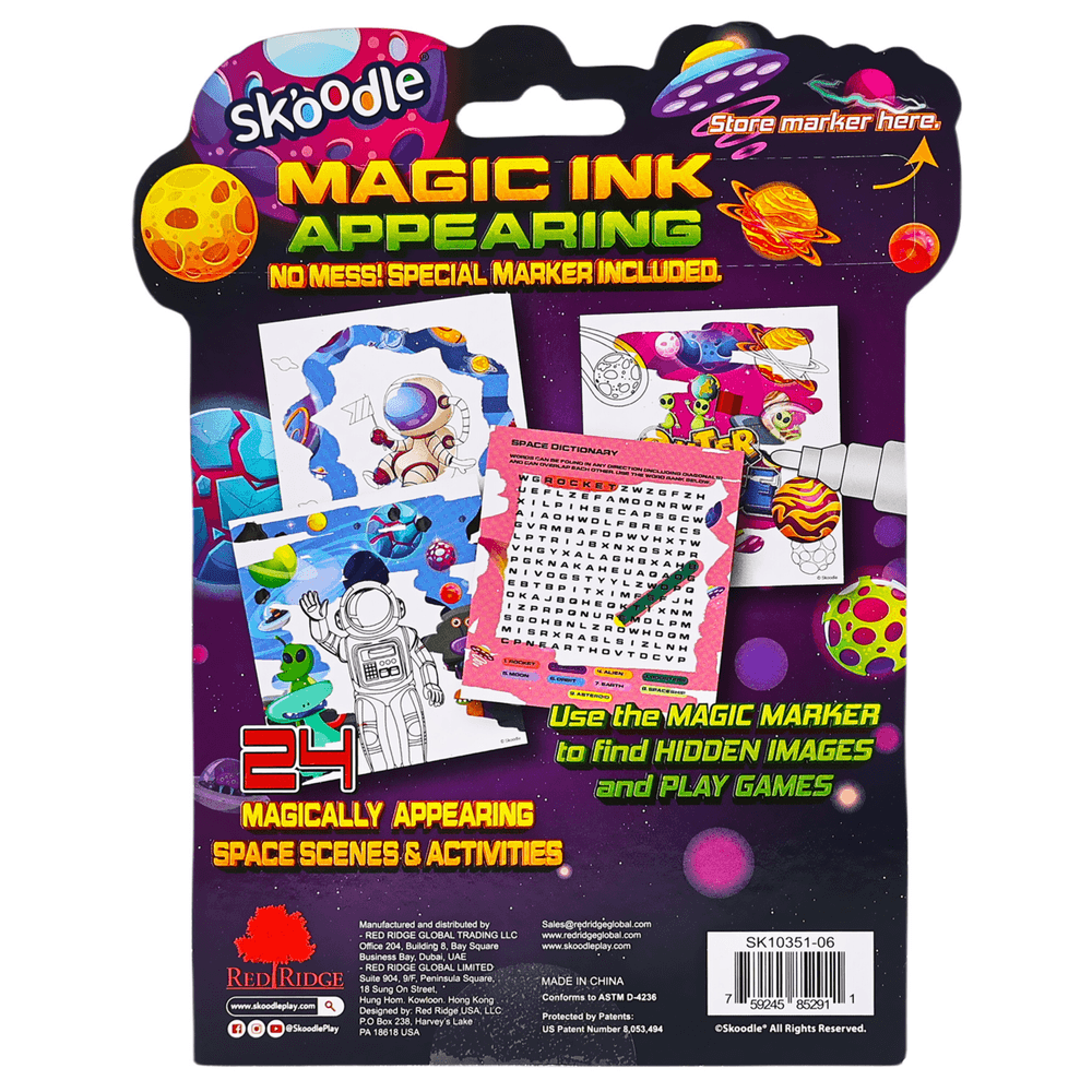Skoodle No-Mess Magic Ink Book With Marker - Multicolor