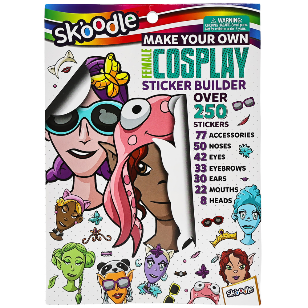 Skoodle Make Your Own Sticker Builder Craft Kit - Female Cosplay