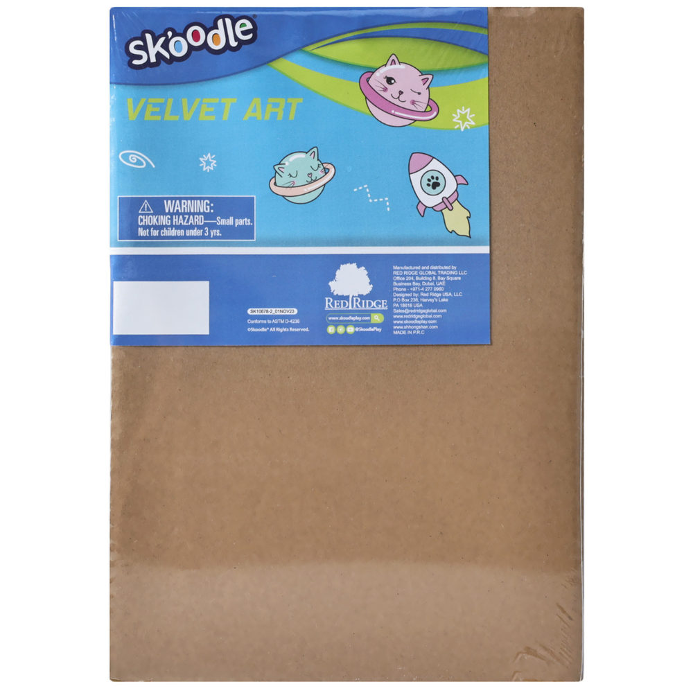Skoodle Velvet Art Poster With 5 Mini Marker Set - I Need My Space
