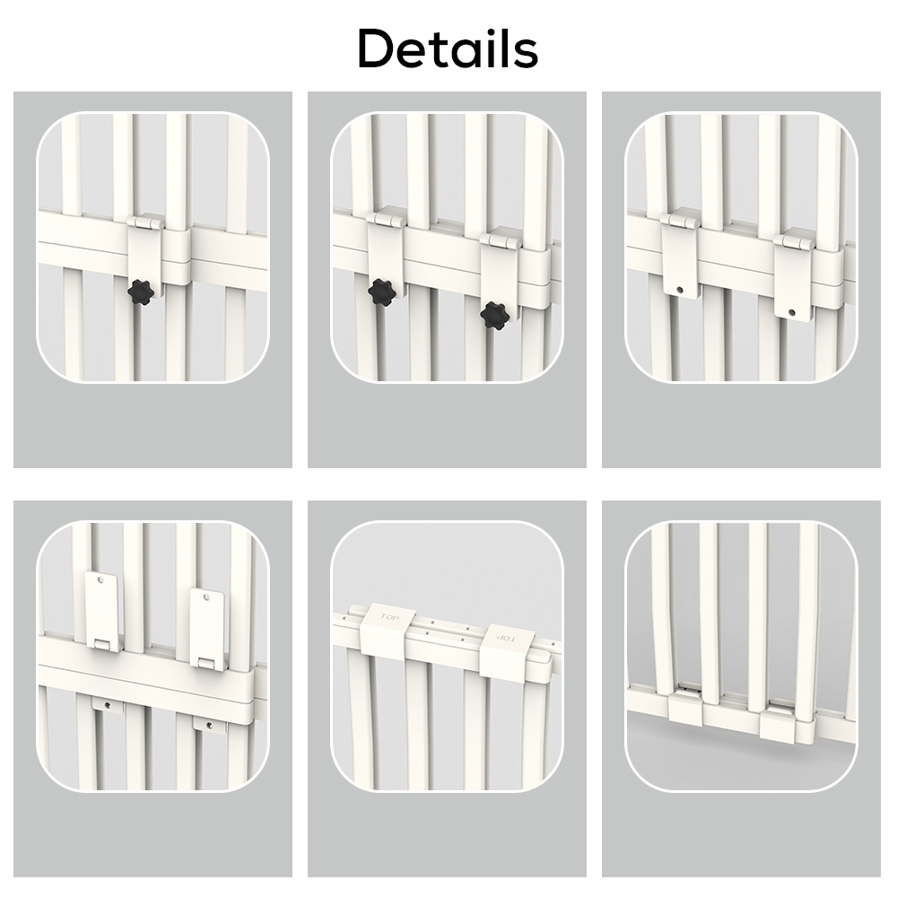 Baby Safe Gate Extension for Tall Metal Safety Gate 40.5 x 186cm- White