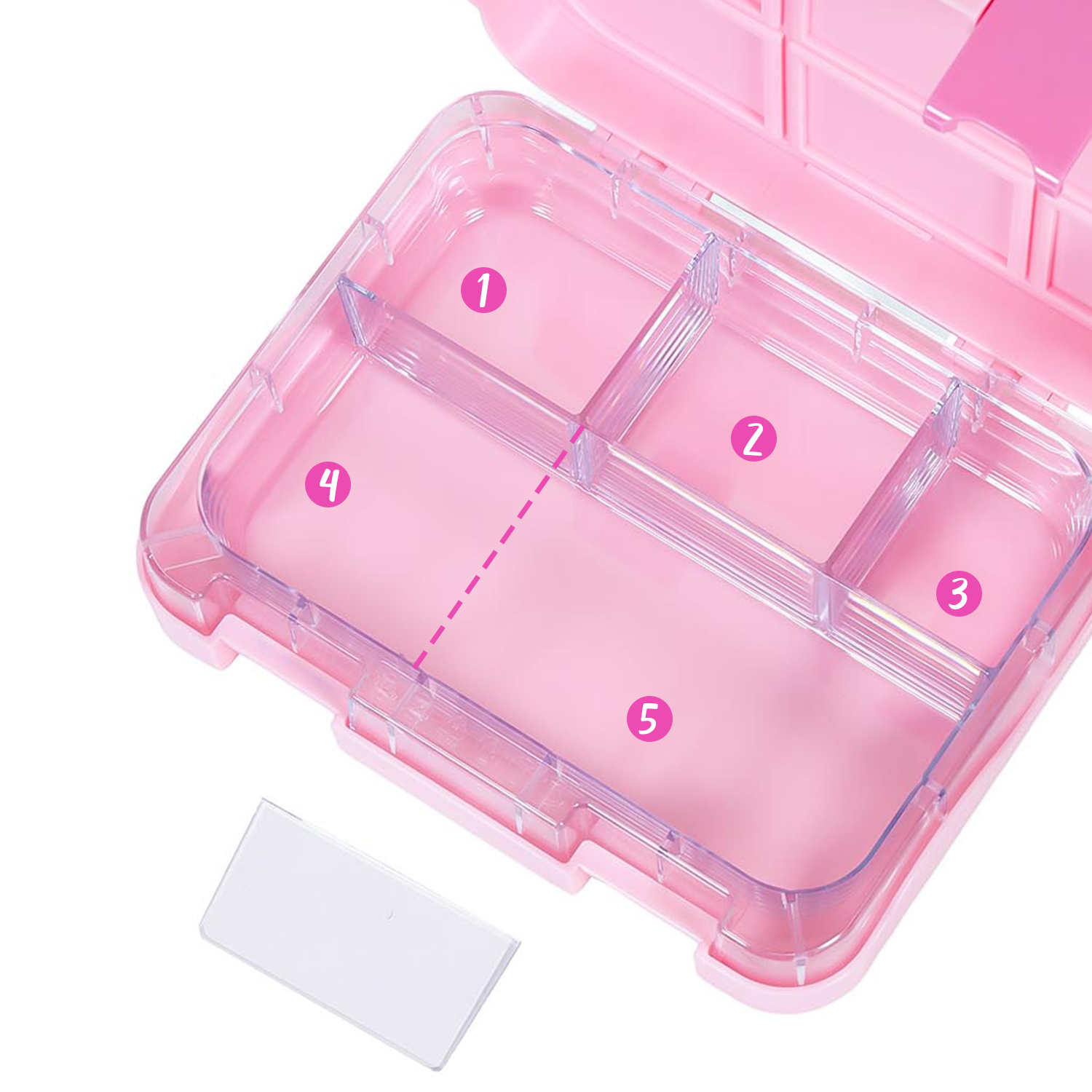 Eazy Kids - Bento Lunch Box With Water Bottle And Accessory Set - Girl Power