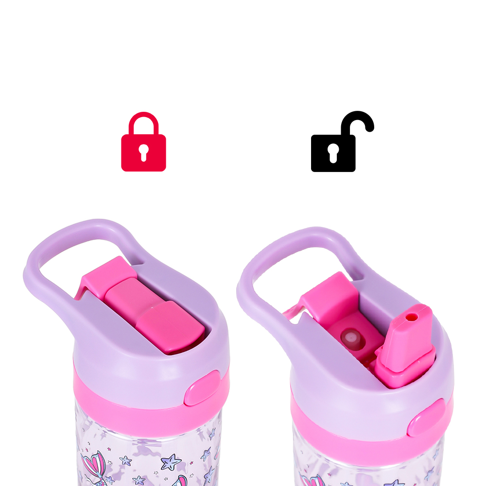 Eazy Kids - Tritan Lunch Box And Water Bottle with Accessory Set - Mermaid