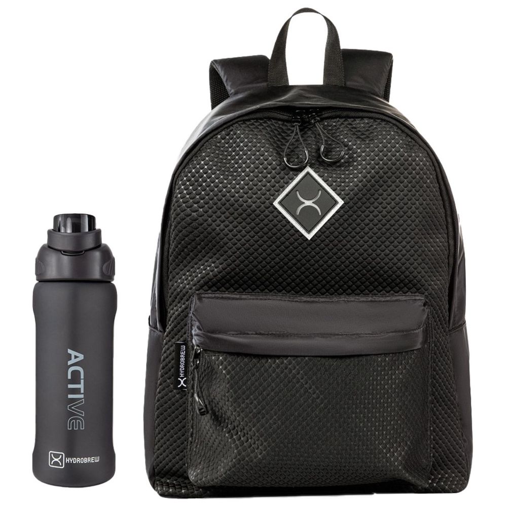 17 inch laptop backpack 2 water bottle Tortuga Travel Pro 40L Black Many padding on the back Buy Hydrobrew - 2 Compartment