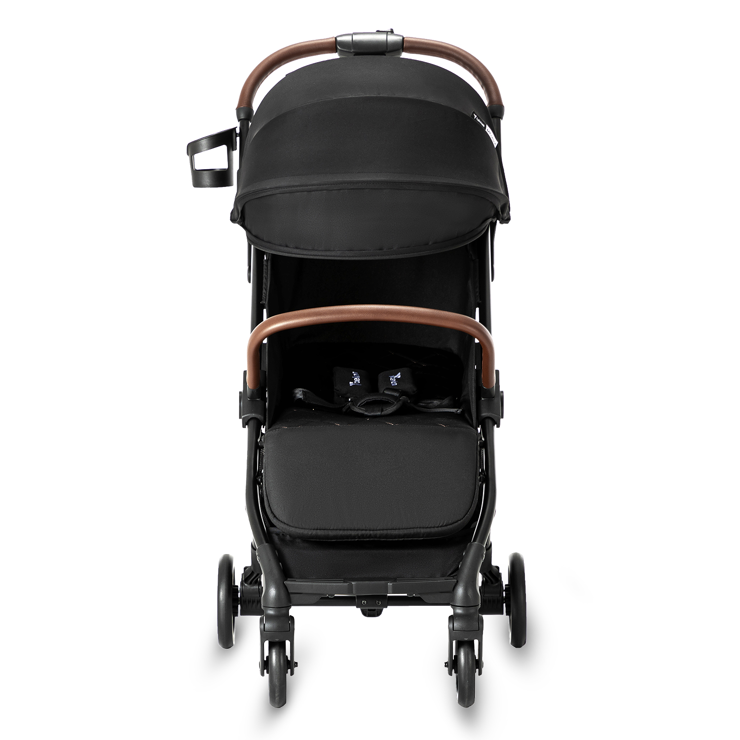 Teknum - Travel Explorer 2 Autofold Stroller & Men's Diaper Handbag Set - Black
