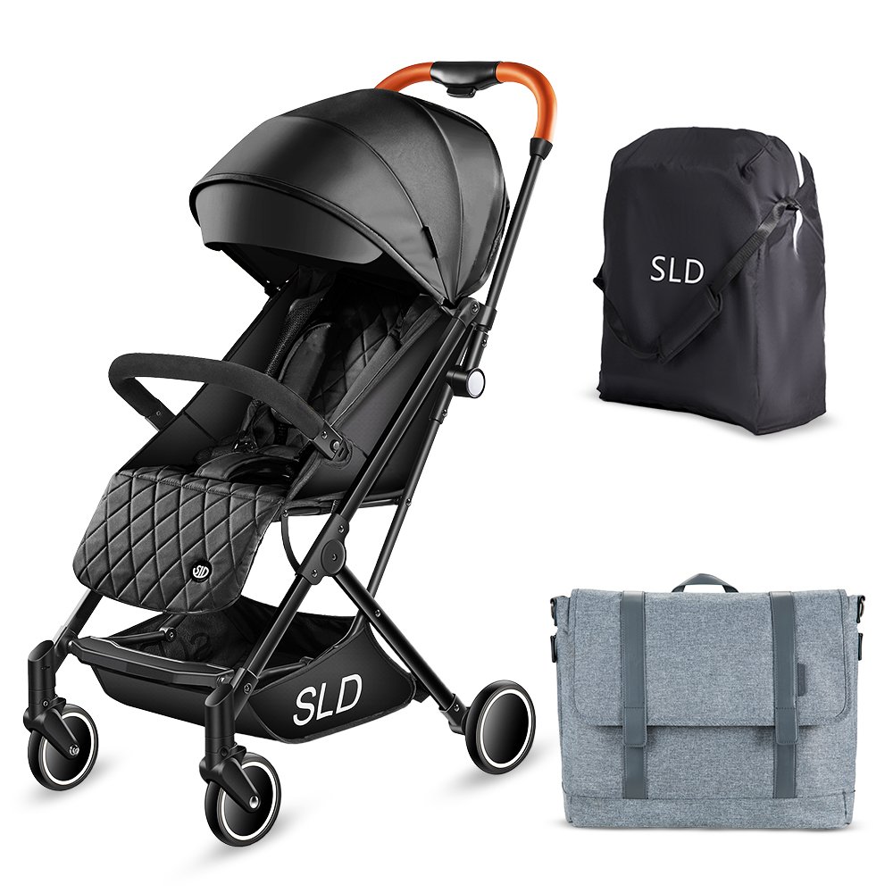 Teknum - Travel Lite Stroller With Dad's Diaper Bag - Black
