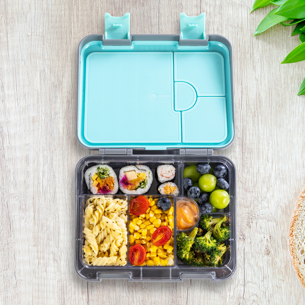 Eazy Kids - 6 & 4 Convertible Bento Lunch Box Set - T-Rex