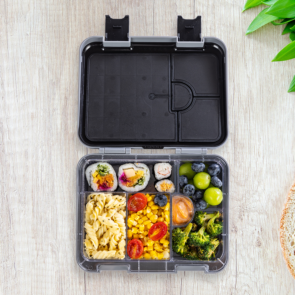 Eazy Kids - 6 & 4 Convertible Bento Lunch Box Set - Car Racing Blue