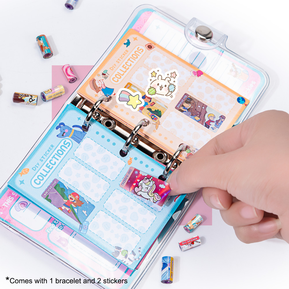 Eazy Kids - DIY Wearable & Shareable Bracelet & Sticker Craft Kit - Multicolor