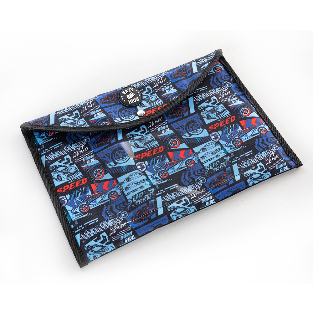 Eazy Kids - Drift Racing File Folder - Blue