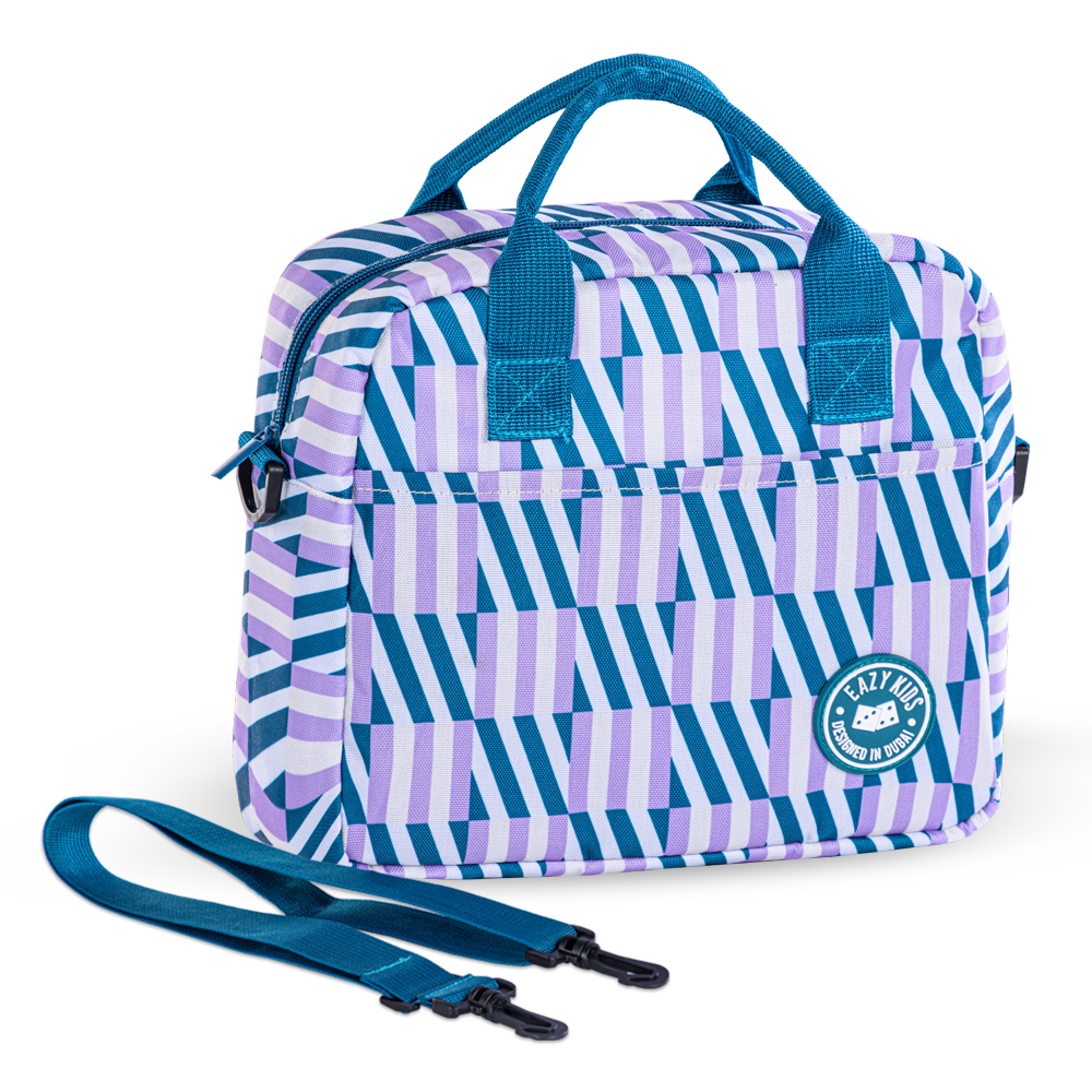 Eazy Kids - Lunch Bag - Blue/Purple Stripes