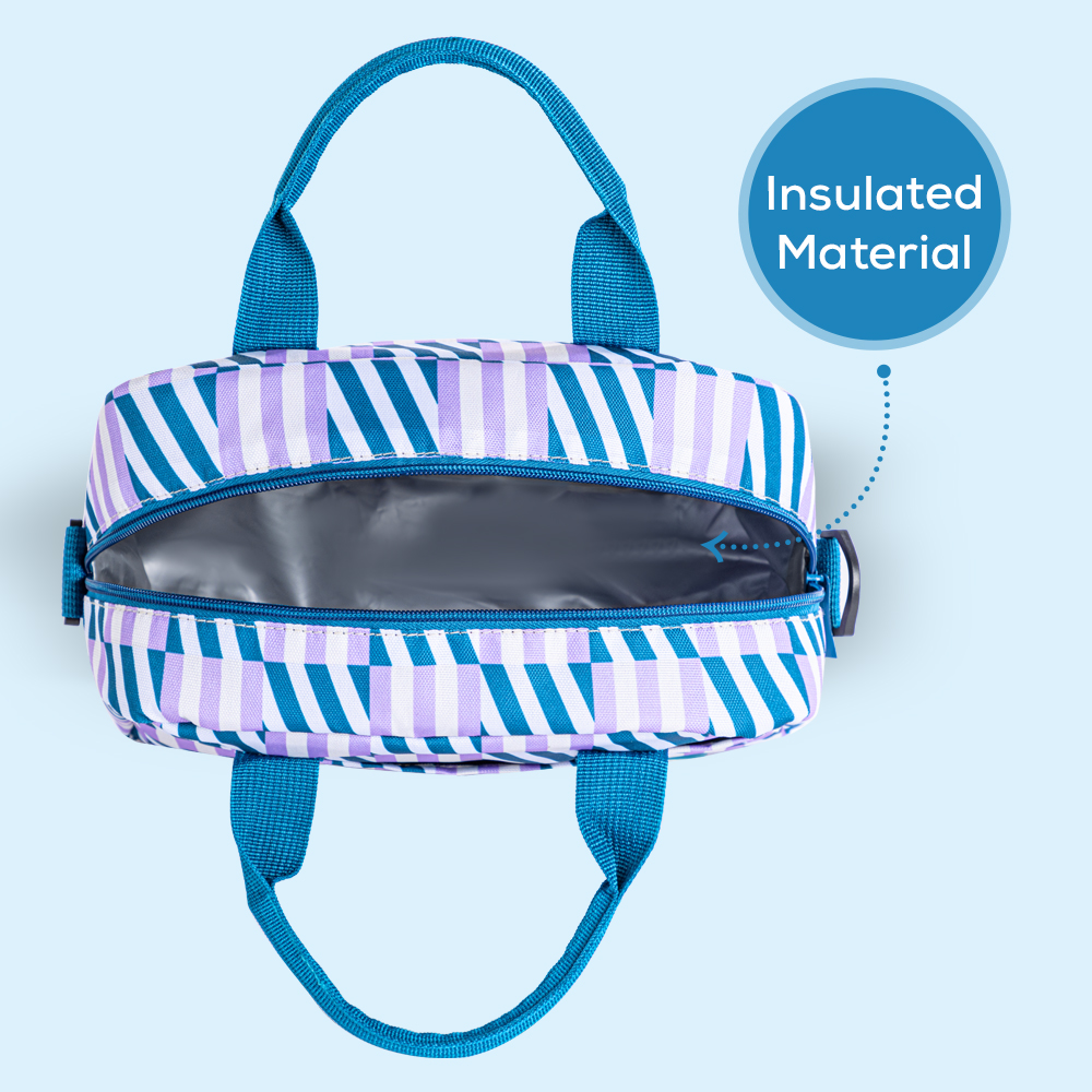 Eazy Kids - Lunch Bag - Blue/Purple Stripes