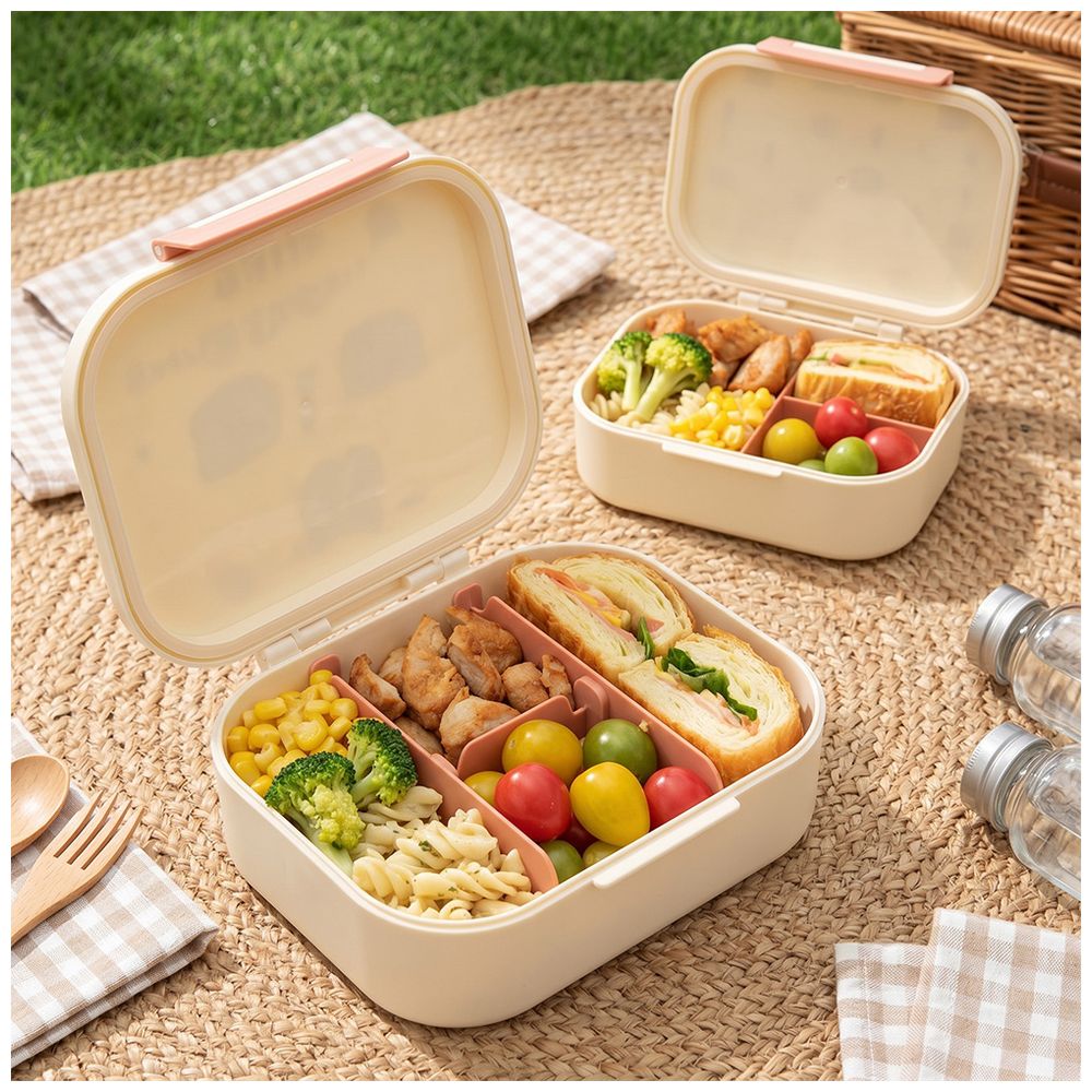 Eazy Kids - Bento Lunch Boxes - Friends Ivory - 2 Pc Set