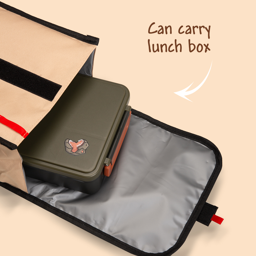 Eazy Kids - Insulated Foldable Lunch Bag - Beige/Brown