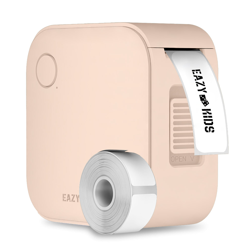 Eazy Kids - Mini Label Printer with 180 Labels Roll - Pink