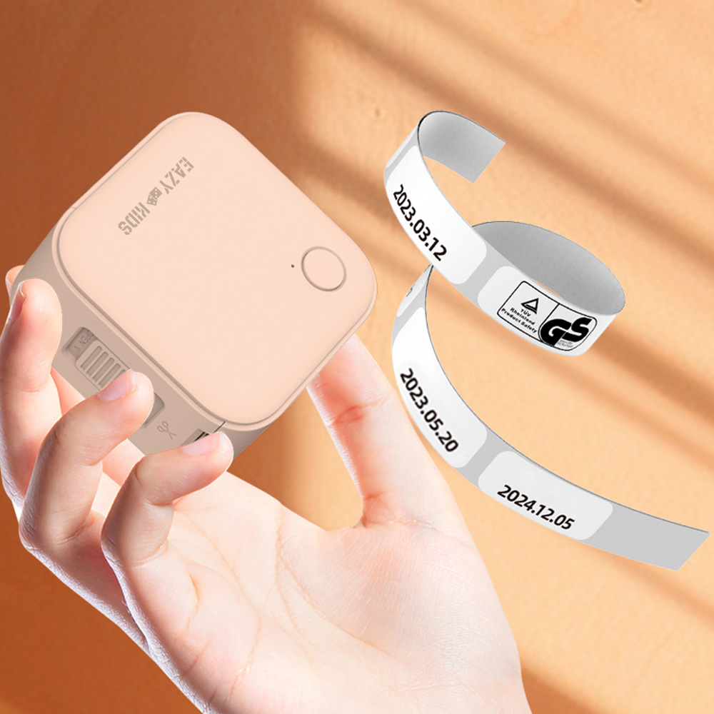 Eazy Kids - Mini Label Printer with 180 Labels Roll - Pink