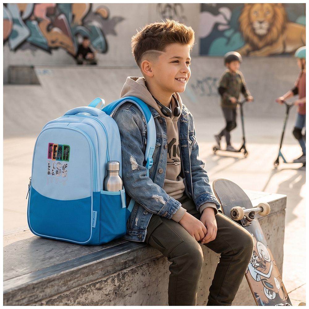 Eazy Kids - Fearless School Backpack - Blue - 15.3-Inch