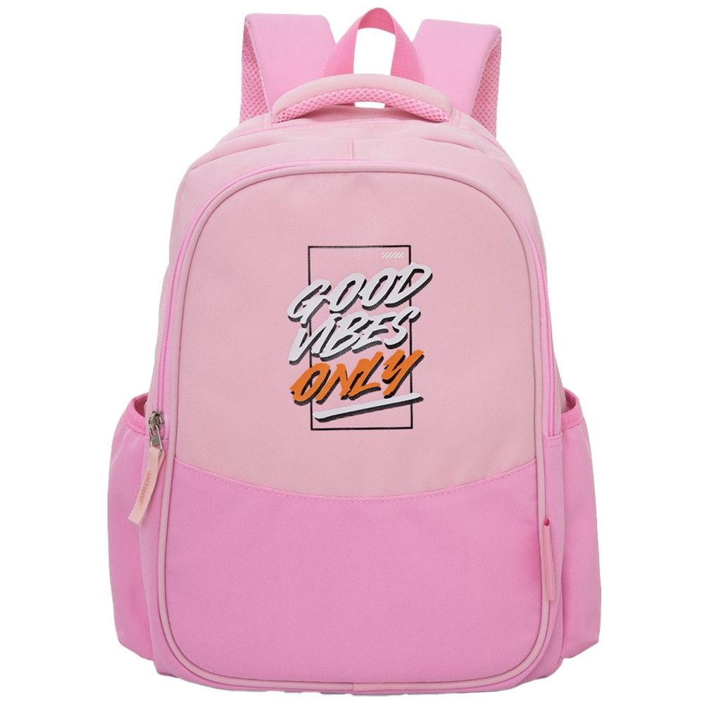 Eazy Kids - Good Vibes School Backpack - Pink - 15.3-Inch