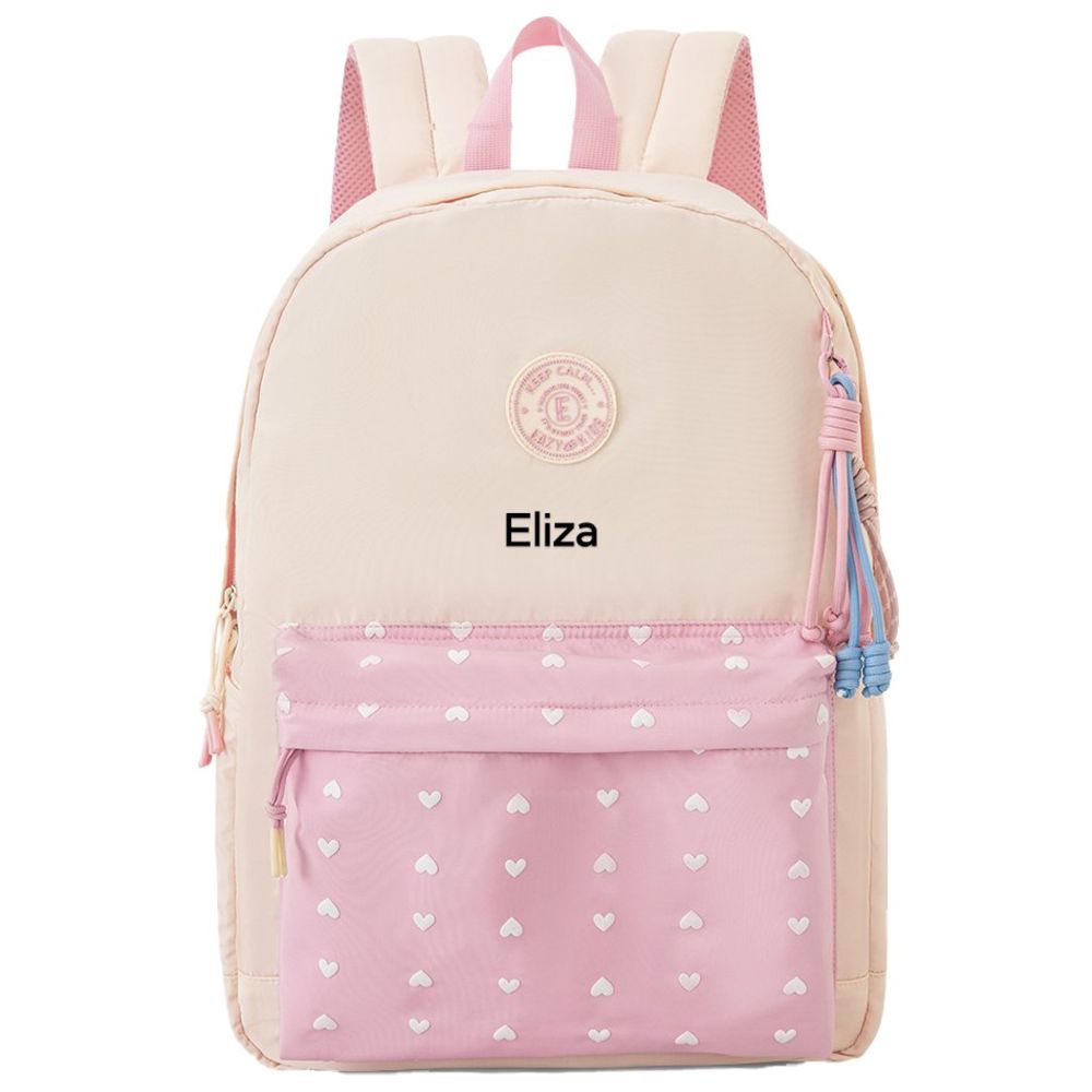 Eazy Kids - Personalized School Backpack With Laptop Compartment - Blush Rush - 16.5-Inch
