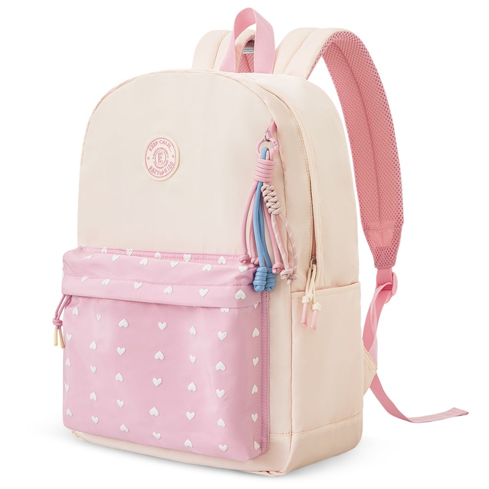 Eazy Kids - Personalized School Backpack With Laptop Compartment - Blush Rush - 16.5-Inch