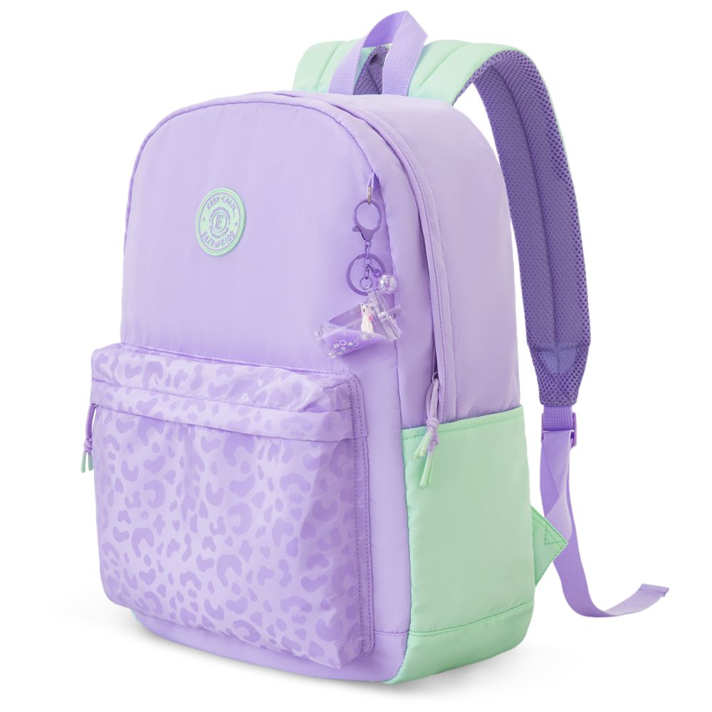 Eazy Kids - School Backpack With Laptop Compartment - Glow Purple - 16.5-Inch