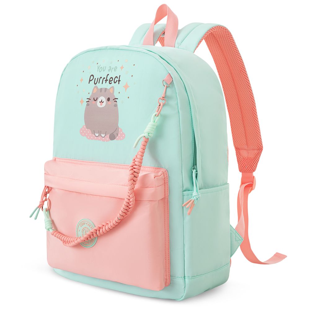 Eazy Kids - School Backpack With Laptop Compartment - Purrfect Dreams - 16.5-Inch