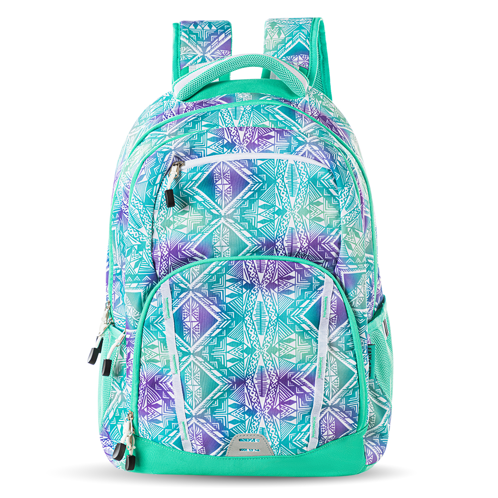 Eazy Kids - School Bag - Geometrical Green - 18-Inch/46cm