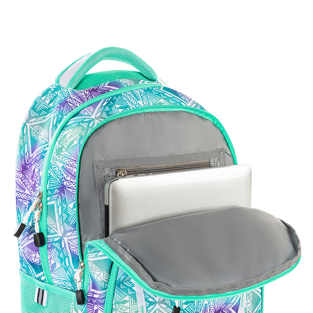 Eazy Kids - School Bag - Geometrical Green - 18-Inch/46cm