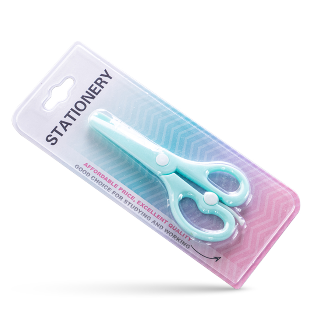Eazy Kids - School Scissors For Kids with Lock- Blue