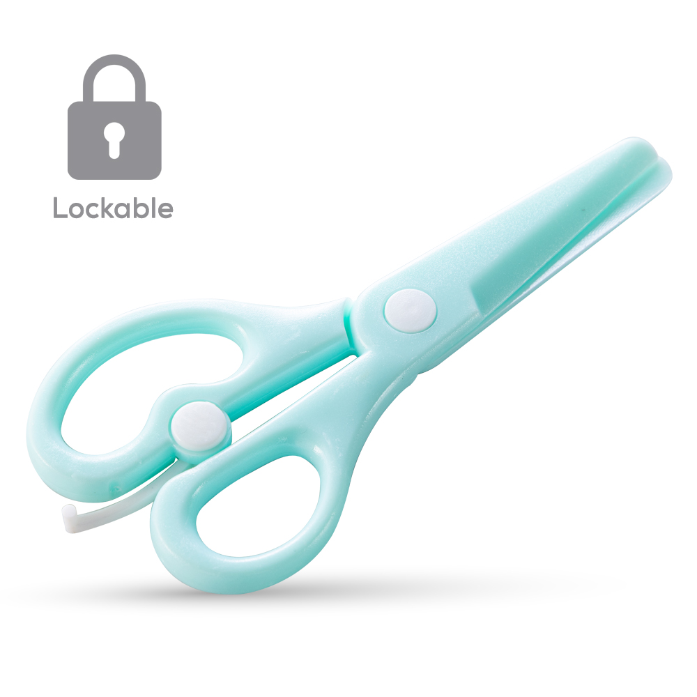 Eazy Kids - School Scissors For Kids with Lock- Blue