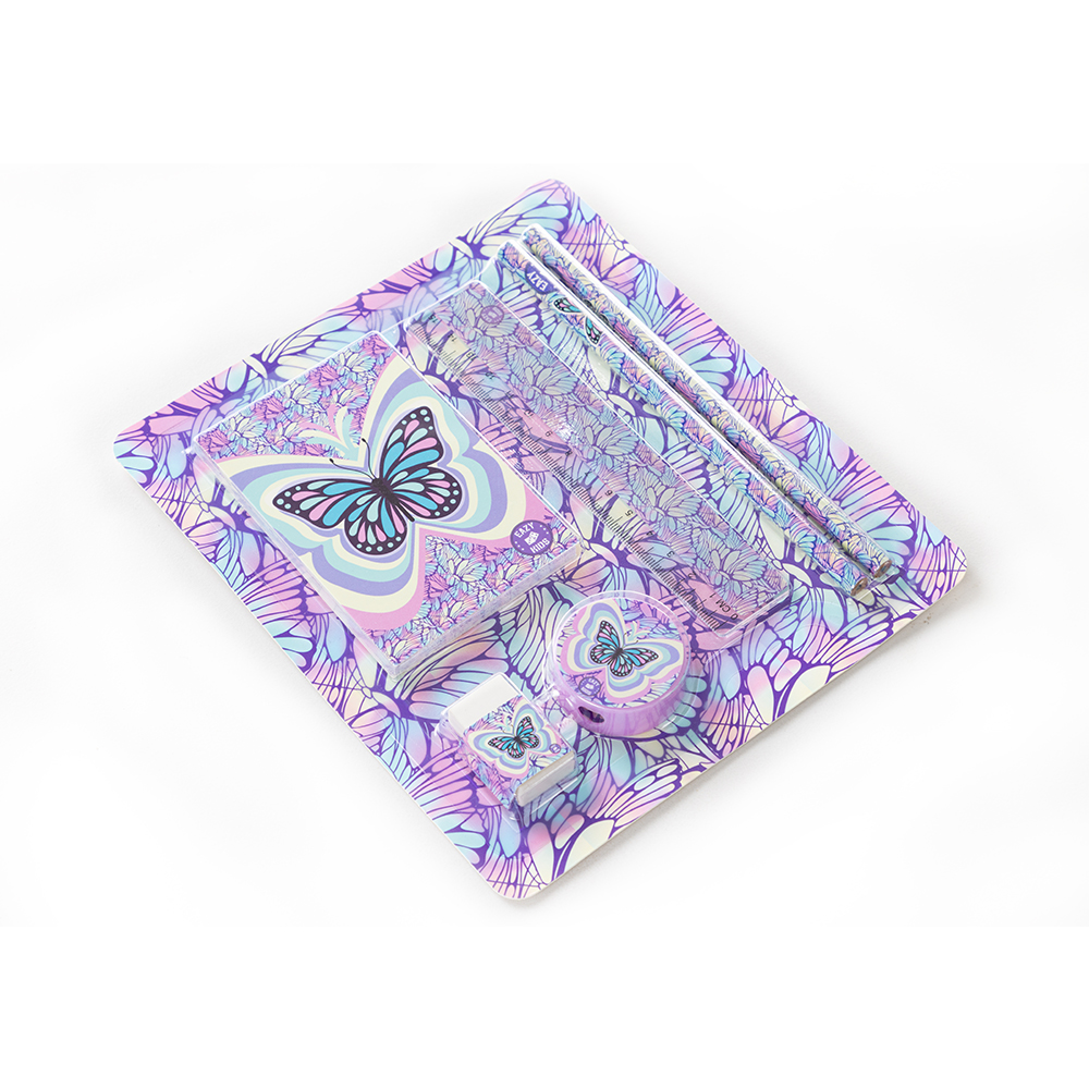 Eazy Kids - Butterfly Stationary Set - Purple