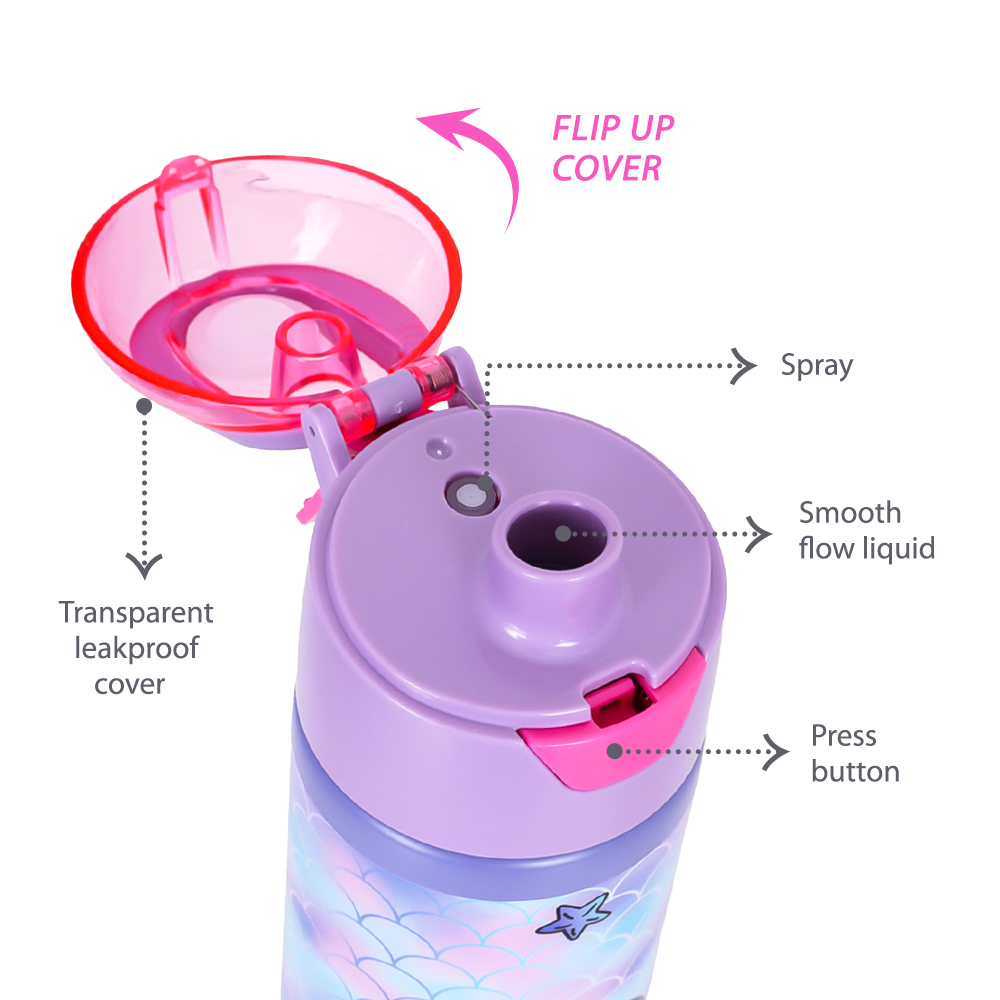 Eazy Kids - Insulated SS Water Bottle With Spray - Mermaid - 640ml