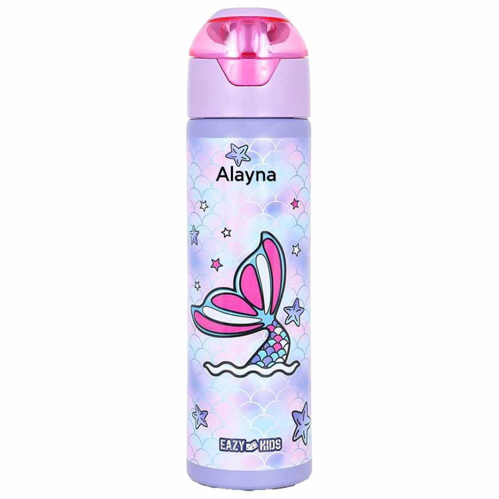 Eazy Kids - Personalized Insulated Water Bottle With Spray - Mermaid - 640ml