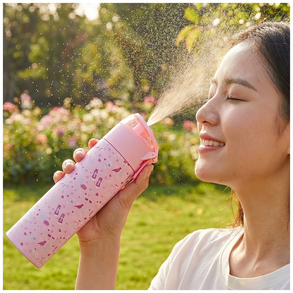 Eazy Kids - Insulated Stainless Steel Spray Water Bottle - Life Pink - 640 ml