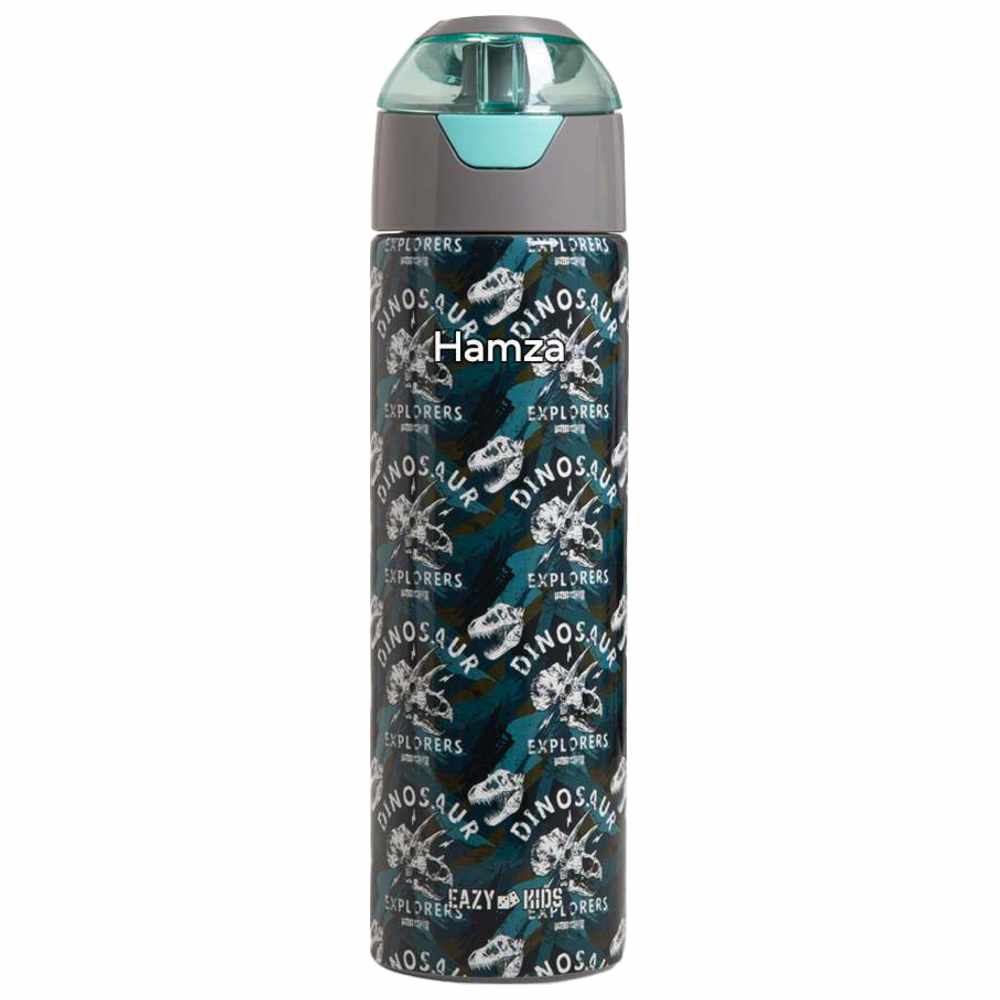 Eazy Kids - Personalized Insulated Water Bottle with Spray - Dinosaurs - 640ml