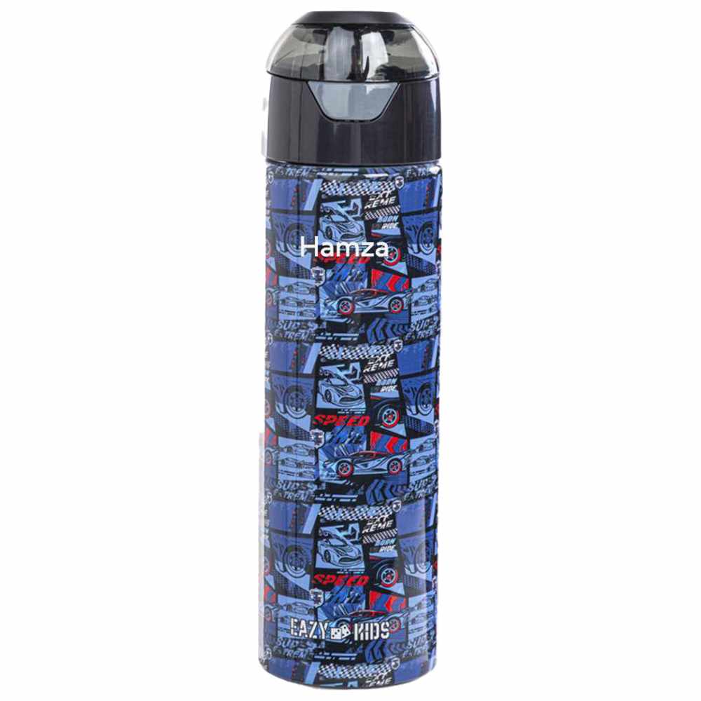 Eazy Kids - Personalized Insulated Water Bottle with Spray - Car Racing - 640ml