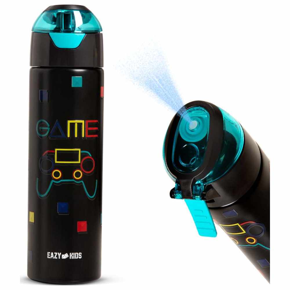 Eazy Kids - Personalized Insulated Water Bottle With Spray - Gamer - 640ml