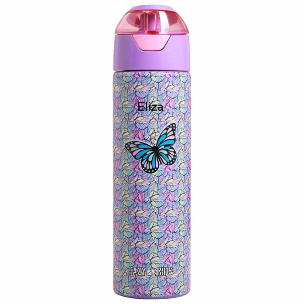 Eazy Kids - Personalized Insulated Water Bottle with Spray - Butterfly - 640ml